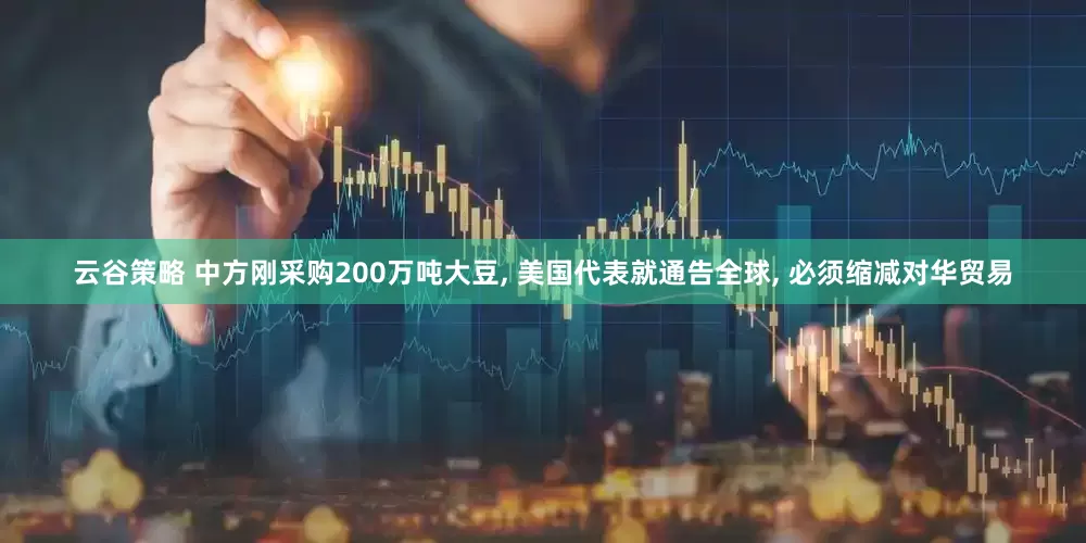 云谷策略 中方刚采购200万吨大豆, 美国代表就通告全球, 必须缩减对华贸易